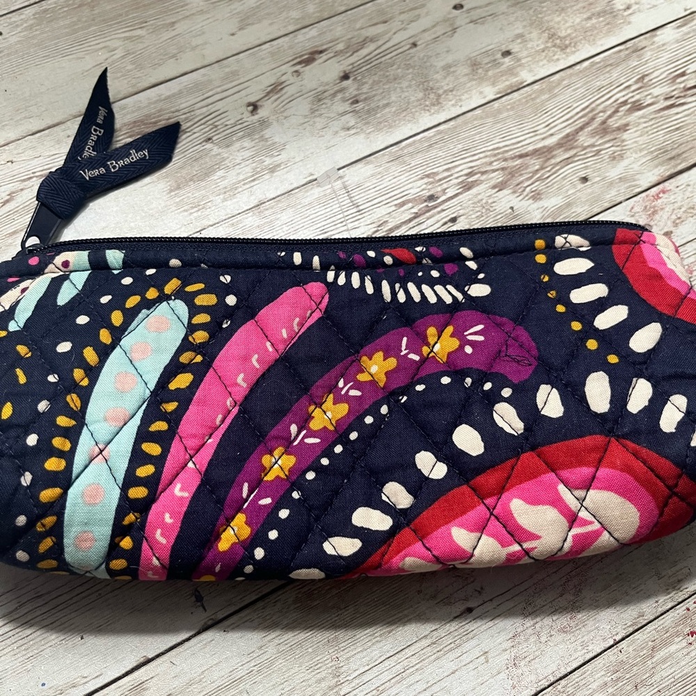 Vera Bradley painted paisley cosmetic bag